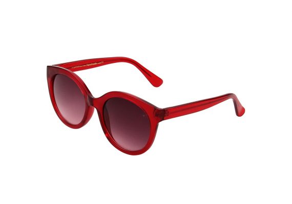 Dames Akjaerbede Butterfly zonnebril rood transparant met rode glazen AKsunnies bril