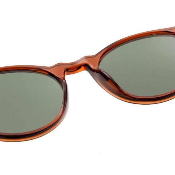 A.Kjaerbede zonnebril model MARVIN bruin transparant met groene glazen AKsunnies bril