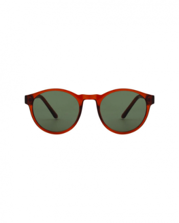 A.Kjaerbede zonnebril model MARVIN bruin transparant met groene glazen AKsunnies bril
