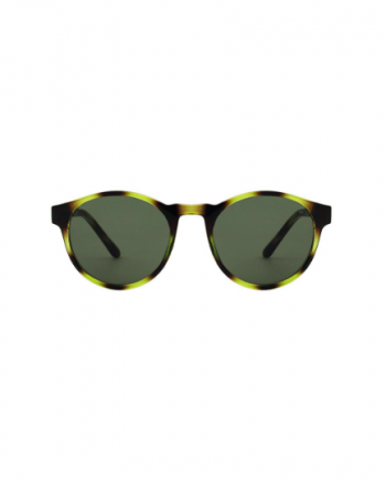 A.Kjaerbede zonnebril model MARVIN groen zwart gevlekt met groene glazen AKsunnies bril sunglasses