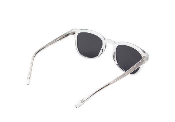 unisex Akjaerbede BATE zonnebril kleur transparant met grijze glazen AKsunnies bril