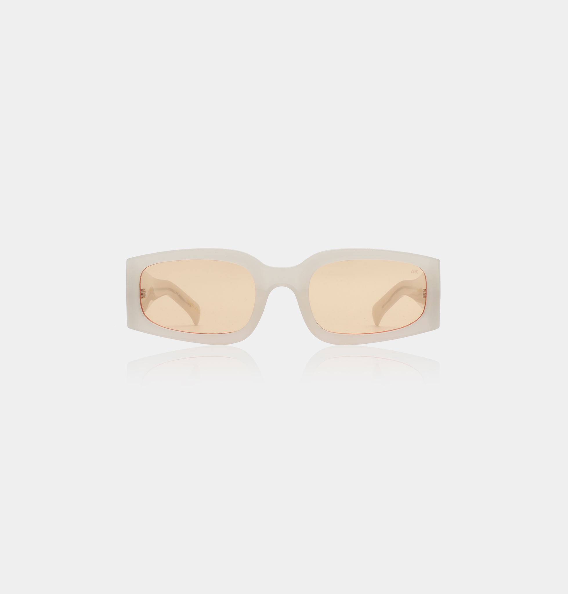 A.Kjaerbede zonnebril model ALEX kleur WIT met PERZIK glazen AKsunnies bril sunglasses eyewear