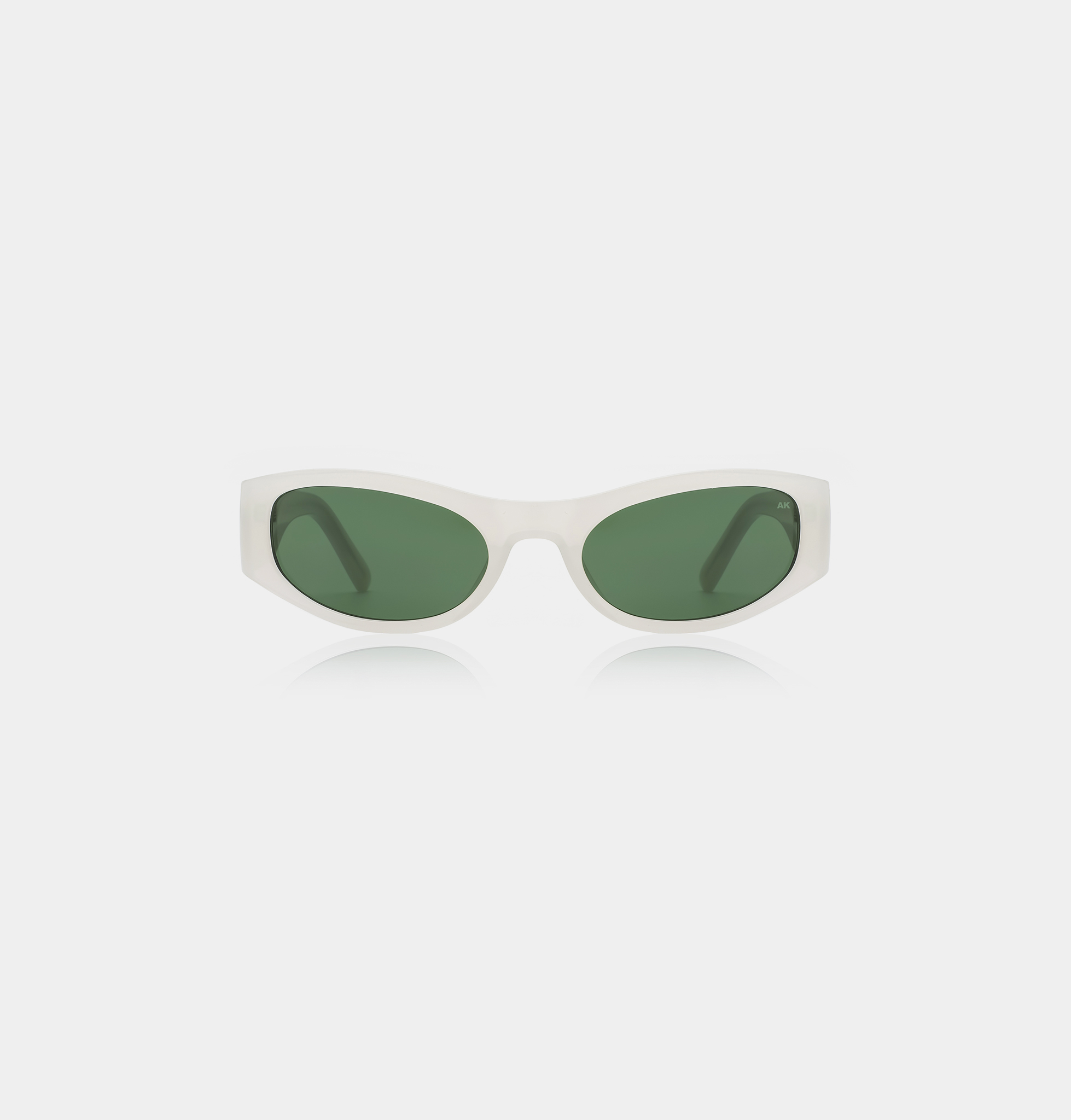 A.Kjaerbede zonnebril model GUST kleur WIT met GROENE glazen AKsunnies bril sunglasses eyewear