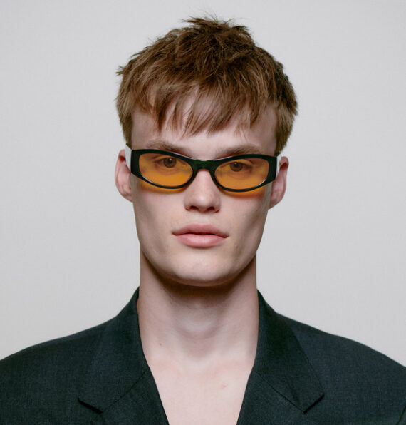 A.Kjaerbede zonnebril model GUST kleur GROEN met GELE glazen AKsunnies bril sunglasses eyewear